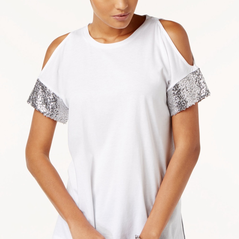 NEW WITH TAGS Michael Kors Cold-Shoulder Top